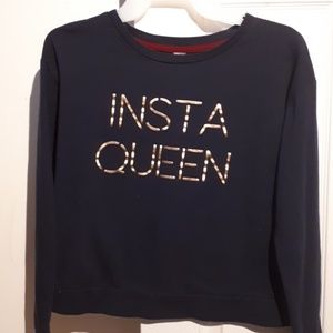 "Insta Queen" crop top sweater